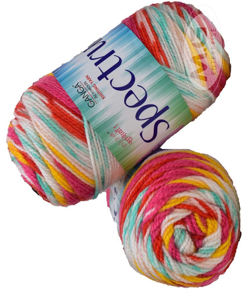     			Spectrum Tulip (500 gm) Wool Ball Hand knitting wool / Art Craft soft fingering crochet hook yarn, needle knitting , With Needle.-U