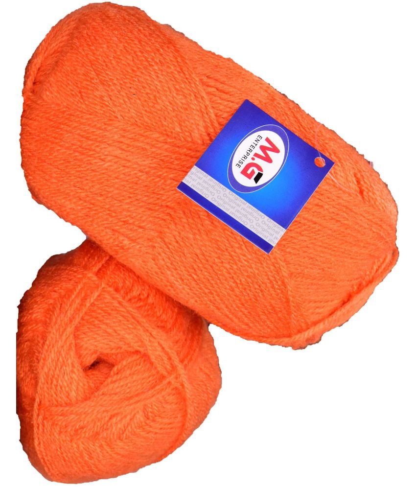     			Sunrise Orange (200 gm)  Wool Ball Hand knitting wool / Art Craft soft fingering crochet hook yarn, needle knitting yarn thread dye R SA