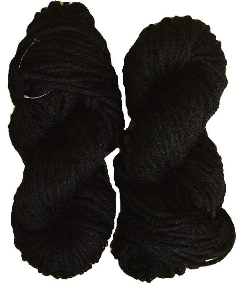     			Thick Chunky Wool, Black 400 gm Best Used with Knitting Needles, Crochet Needles Wool Yarn for Knitting