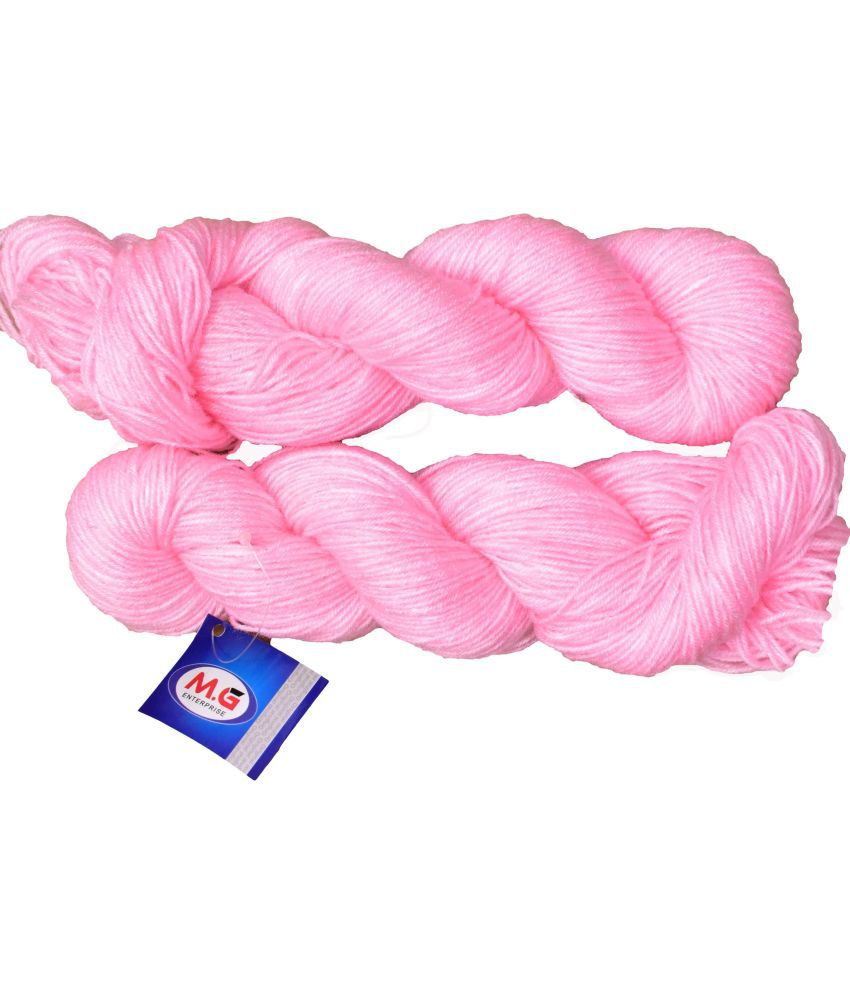     			Tin Tin Pink (400 gm)  Wool Hank Hand knitting wool / Art Craft soft fingering crochet hook yarn, needle knitting yarn thread dyed