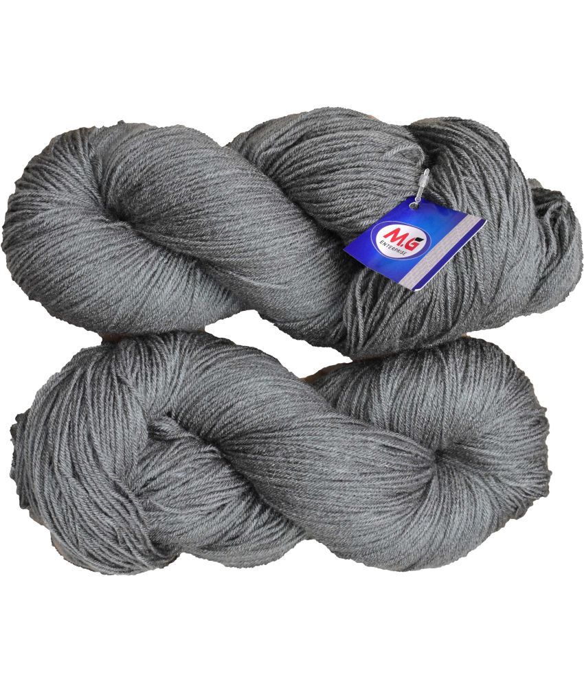     			Tin Tin Steel Grey (200 gm)  Wool Hank Hand knitting wool / Art Craft soft fingering crochet hook yarn, needle knitting yarn thread dye Y ZF