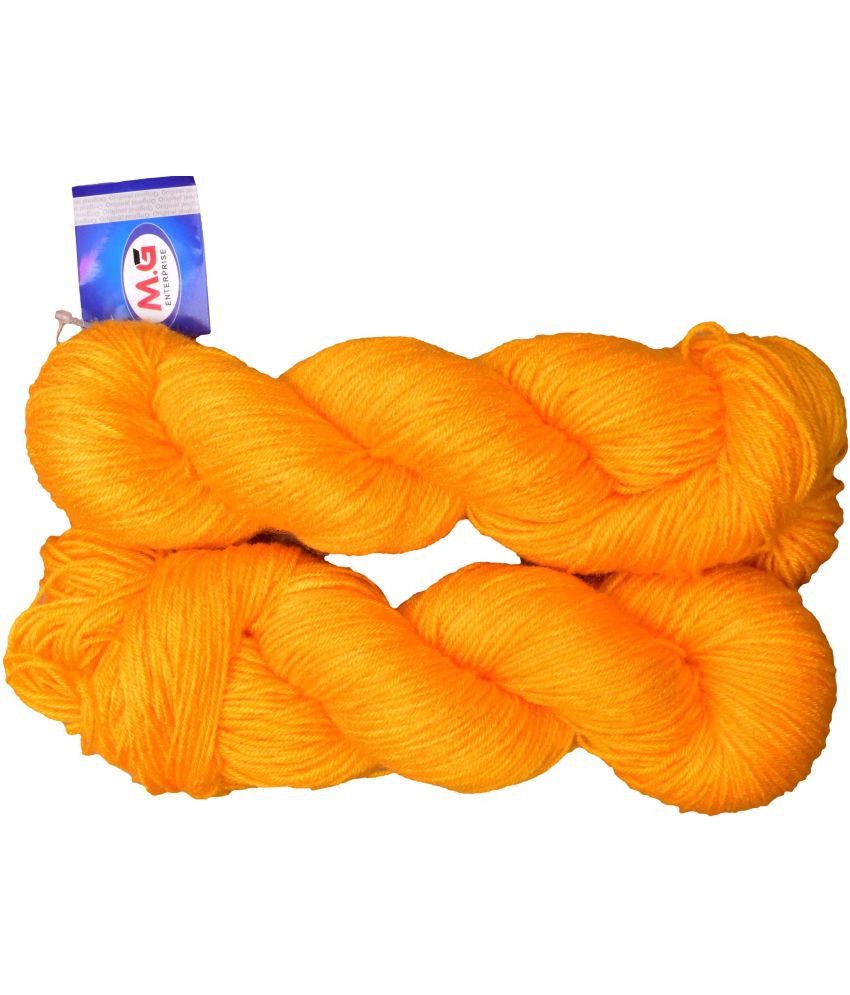     			Tin Tin Yellow (400 gm)  Wool Hank Hand knitting wool / Art Craft soft fingering crochet hook yarn, needle knitting yarn thread dyed