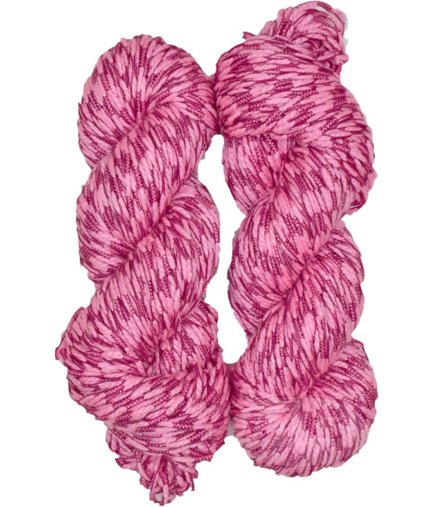     			VARDHMAN Fantasy  Pink 200 gms Wool Hank Hand knitting wool -GB Art-ADBA