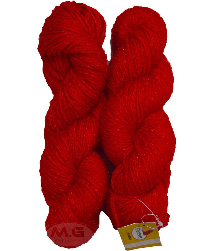     			Vardhman Charming K/K Red (200 gm)  Wool Hank Hand wool ART - BCG