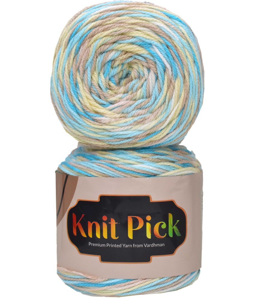     			Vardhman Knit Pick M/G Blue sky (200 gm)  Wool Ball Hand knitting wool