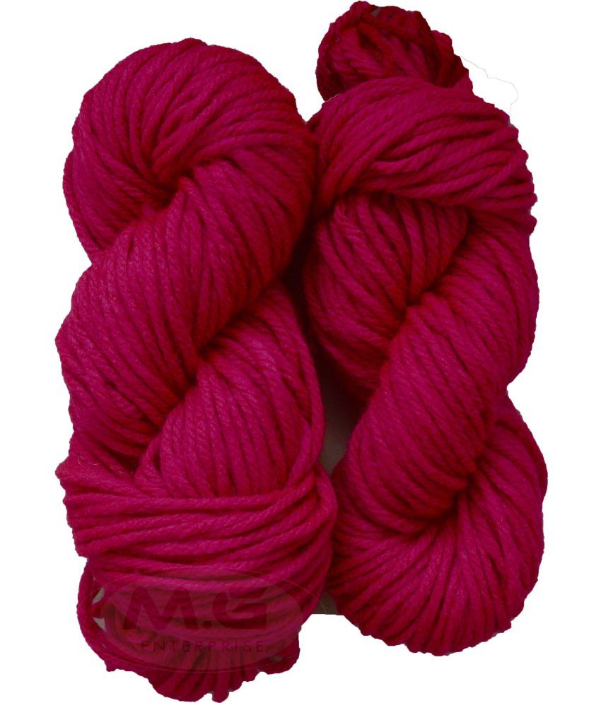     			Vardhman Knitting Yarn Thick Chunky Wool, Magenta 300 gm M-G