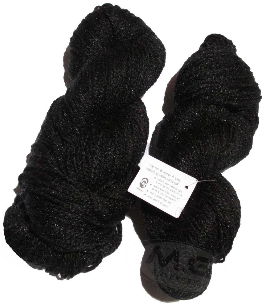     			Vardhman Rabit Excel Black (400 gm)  Wool Hank Hand knitting wool Art-FBE