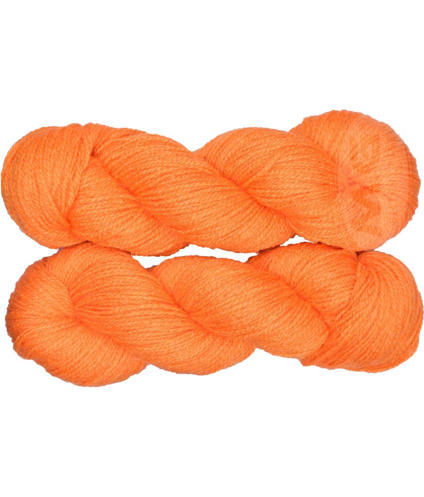     			Vardhman Rabit Excel Orange (300 gm)  Wool Hank Hand knitting wool Art-FCB