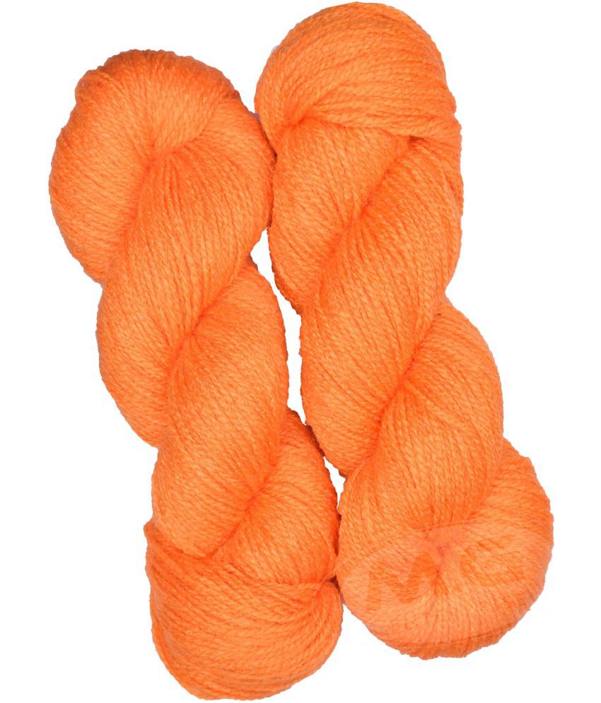     			Vardhman Rabit Excel Orange (500 gm)  Wool Hank Hand knitting wool Art-FCB