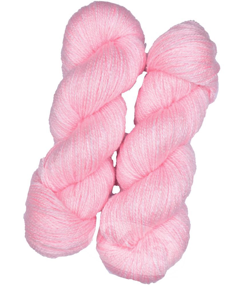     			Vardhman Rabit Excel Pink (400 gm)  Wool Hank Hand knitting wool Art-FDE