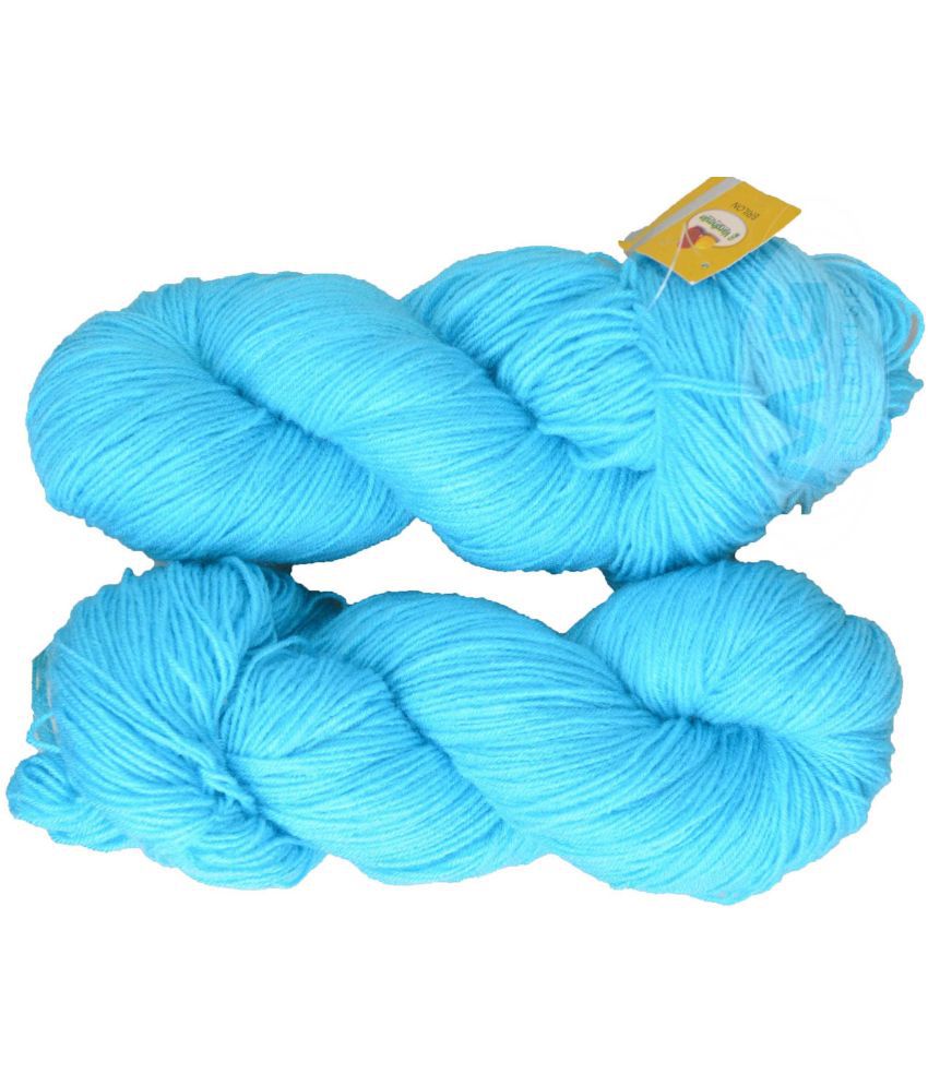     			Vardhman Rabit Excel Sky Blue (300 gm)  Wool Hank Hand knitting wool