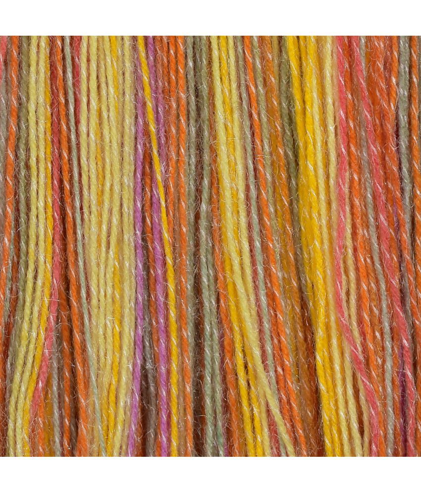     			Wool Knitting Yarn Arman Wool, Soft Fancy Wool Mango Mix 200 gm By Oswal