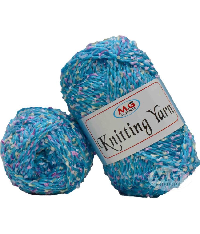     			Yarn Mala Ball  Azure 200 gms Wool Hank Hand knitting wool- Art-ADAC