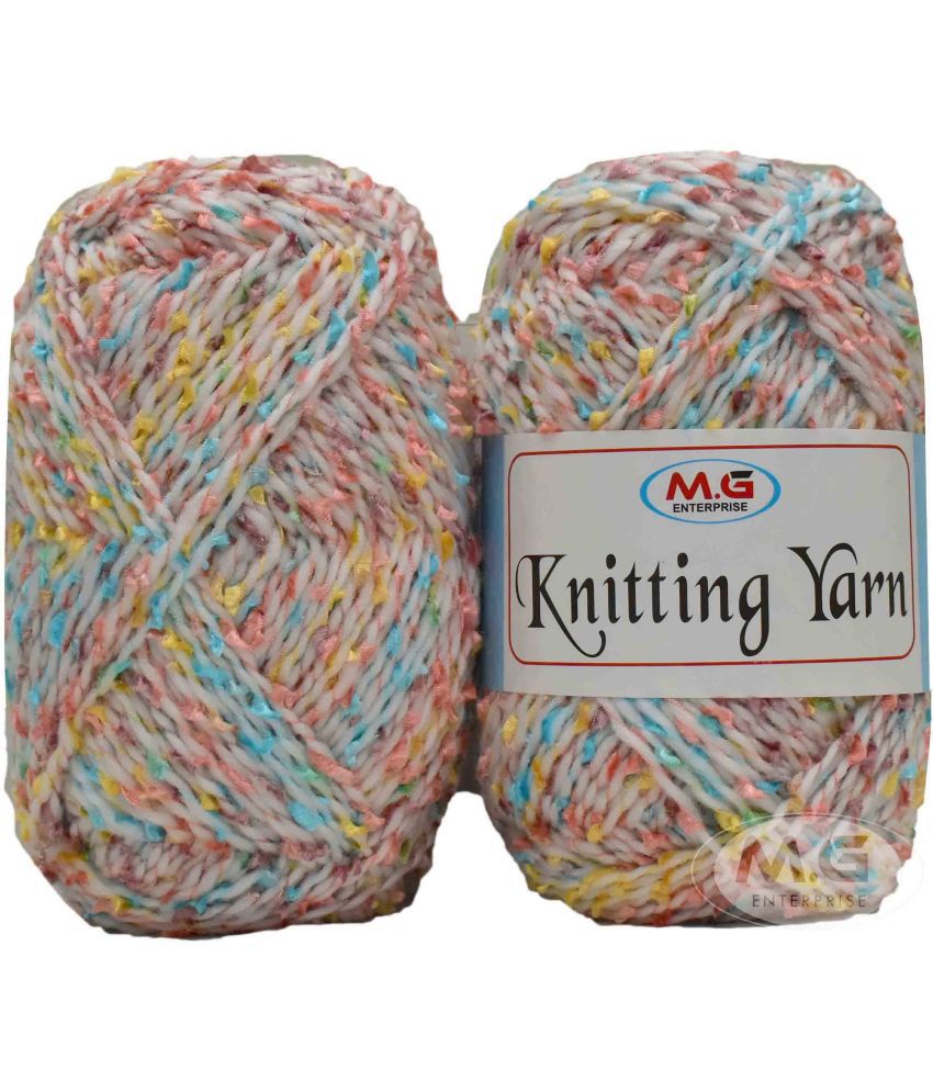     			Yarn Mala Ball  Off White 400 gms Wool Hank Hand knitting wool- Art-ADAE