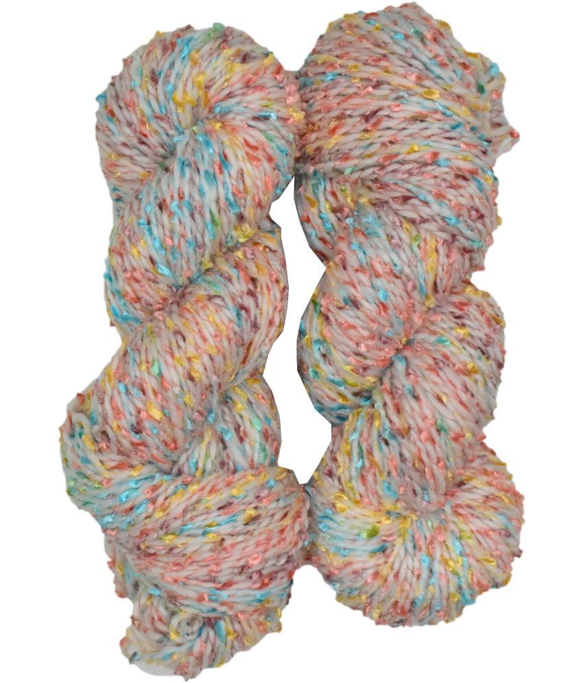     			Yarn Mala Lachi  Off White 200 gms Wool Hank Hand knitting wool- Art-ADAE