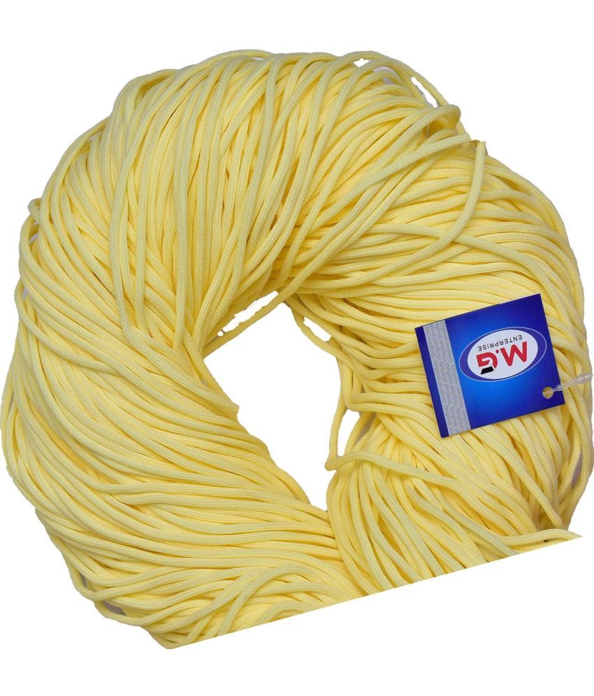     			Yellow 125 mtr  Braided Cord Thread Nylon knot Rope sturdy cording- Art-IIA