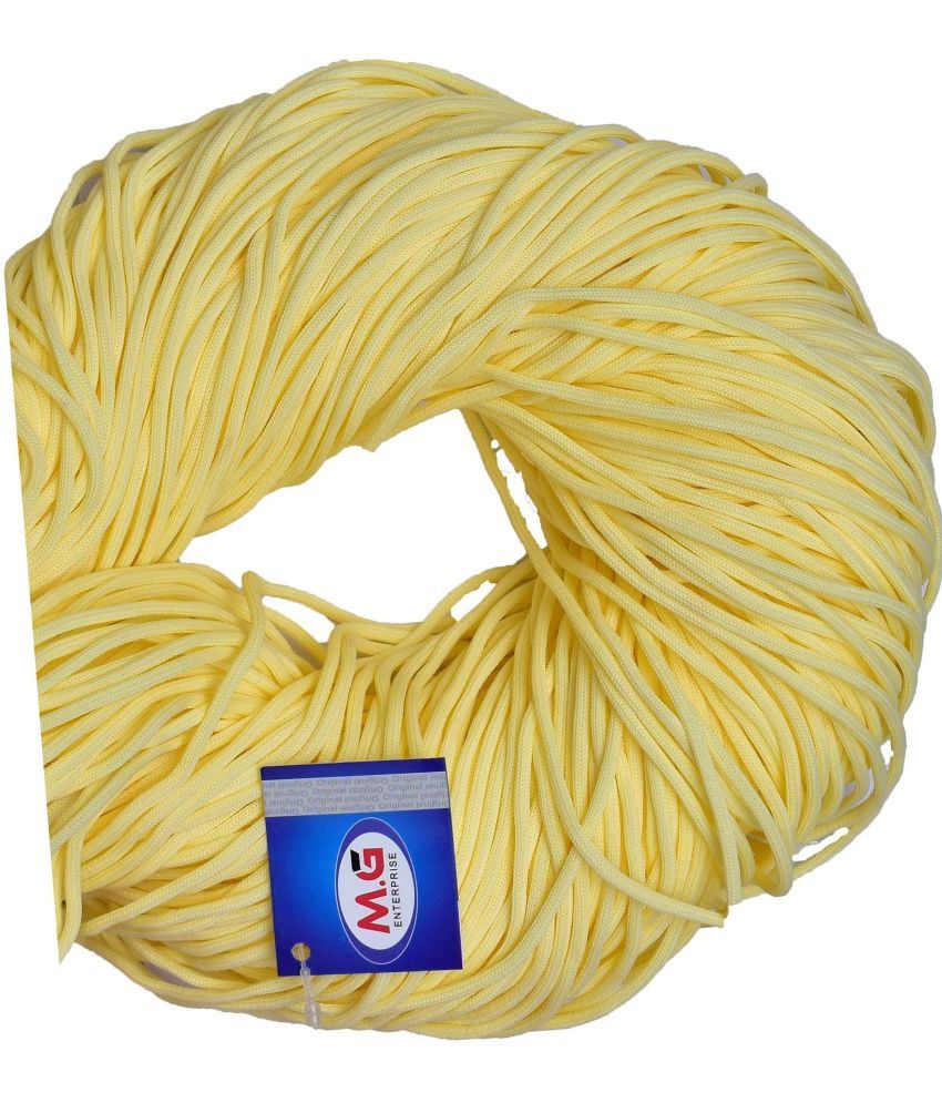     			Yellow 75 mtr  Braided Cord Thread Nylon knot Rope sturdy cording- Art-IIA