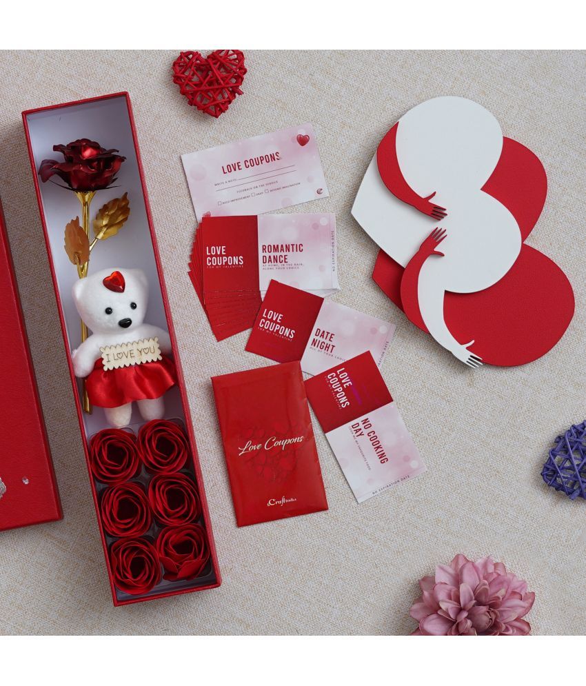     			eCraftIndia Red Paper Valentine Hamper