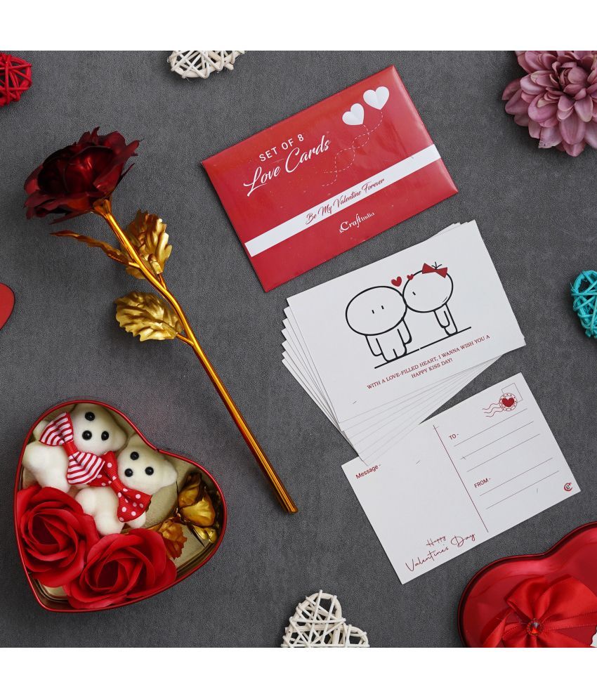     			eCraftIndia Red Paper Valentine Hamper