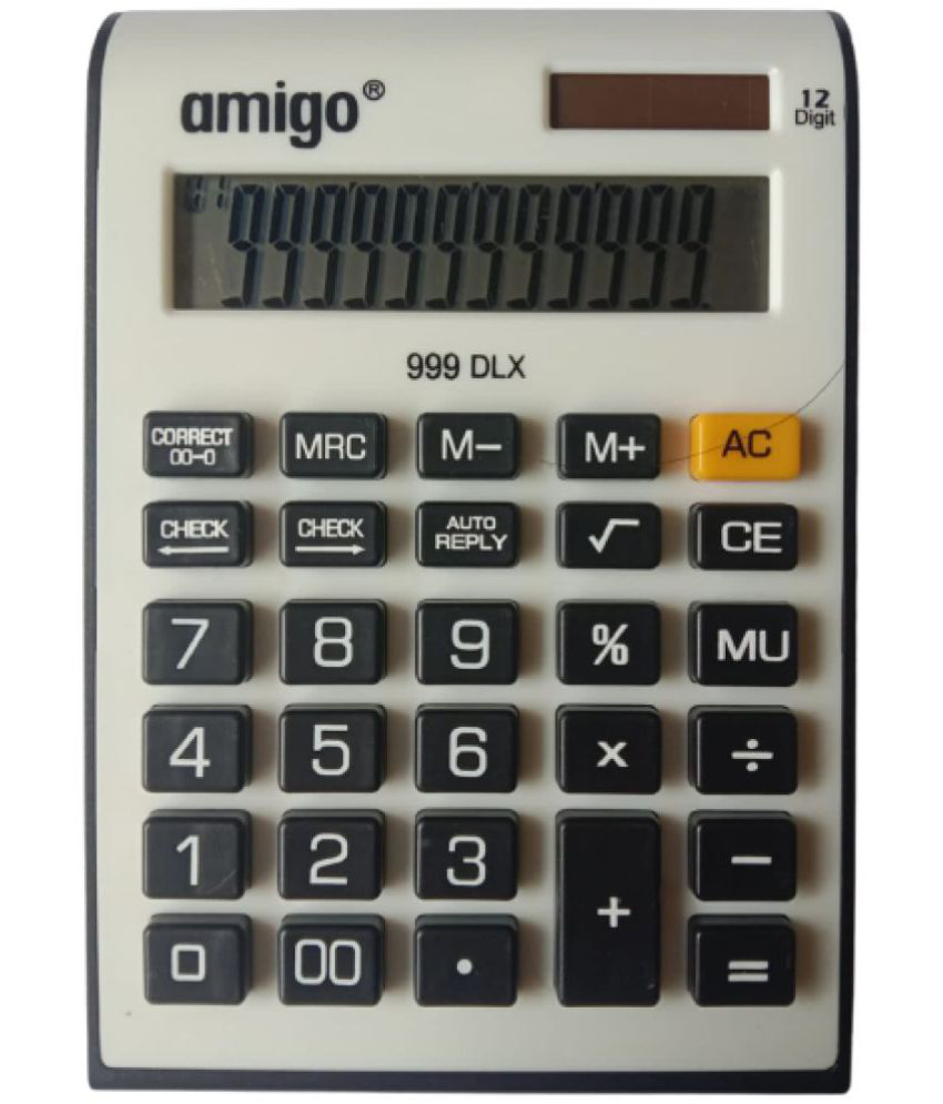     			2604 F-  FLIPCLIPS 1PC 999 DLX CALCULATOR 120 Steps Check & Correct 12 Digit Premium Desktop Calculator( PACK OF 1)