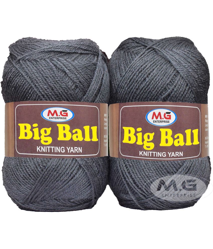     			BIG BALL  Mouse Grey 600 gm Ball Hand knitting wool -B Art-AJE