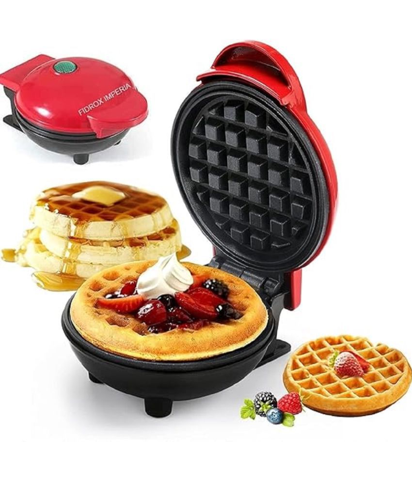     			DHSMART Mini Waffle Maker 4 Inch Metal Polish Block 350 Watts: Stainless Steel Non-Stick Electric 1 no.s
