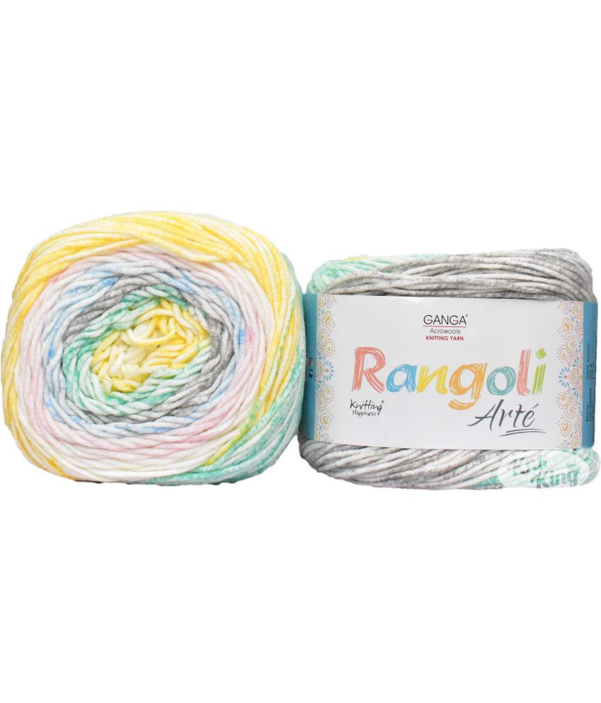     			GAN GA Rangoli Arte  Mayo 200 gm Wool Ball Hand knitting wool j Art-AEHJ