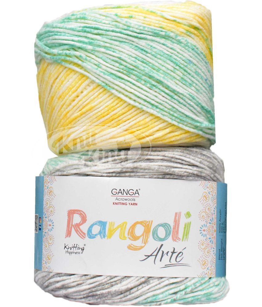     			GAN GA Rangoli Arte  Mayo 600 gm Wool Ball Hand knitting wool j Art-AEHJ