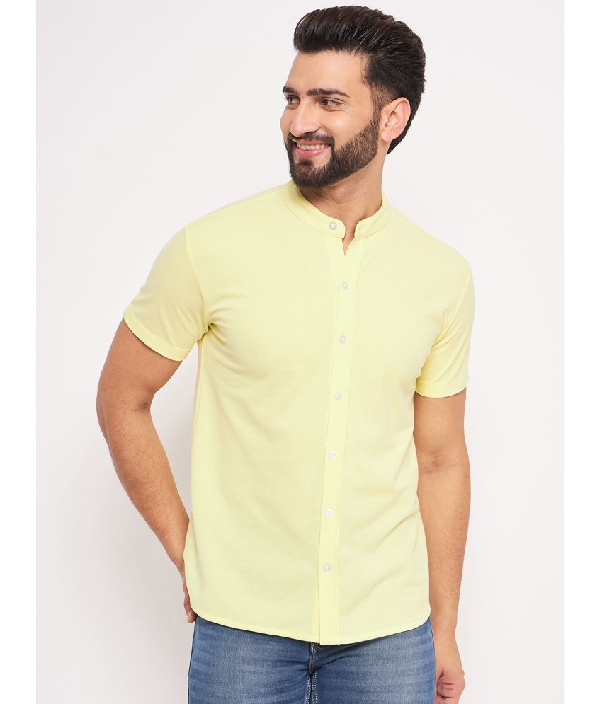     			GET GOLF Cotton Blend Regular Fit Solids Half Sleeves Men's Casual Shirt - Yellow ( Pack of 1 )