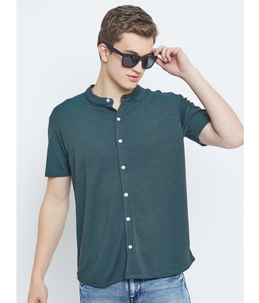     			GET GOLF Cotton Blend Regular Fit Solids Half Sleeves Men's Casual Shirt - Sea Green ( Pack of 1 )