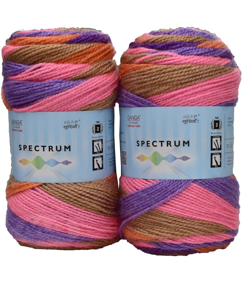     			Ganga Spectrum K_K Purple mix (300 gm)  wool ART-AACG