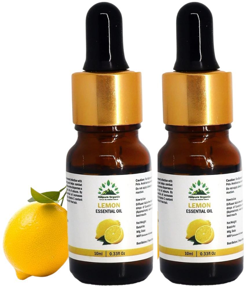     			Hillpure Organic Lemon Essential Oil 10 mL ( Pack of 2 )