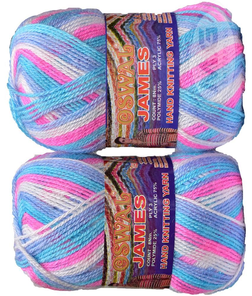     			James Knitting  Yarn Wool, Blue Rose Ball 400 gm  Best Used with Knitting Needles, Crochet Needles  Wool Yarn for Knitting