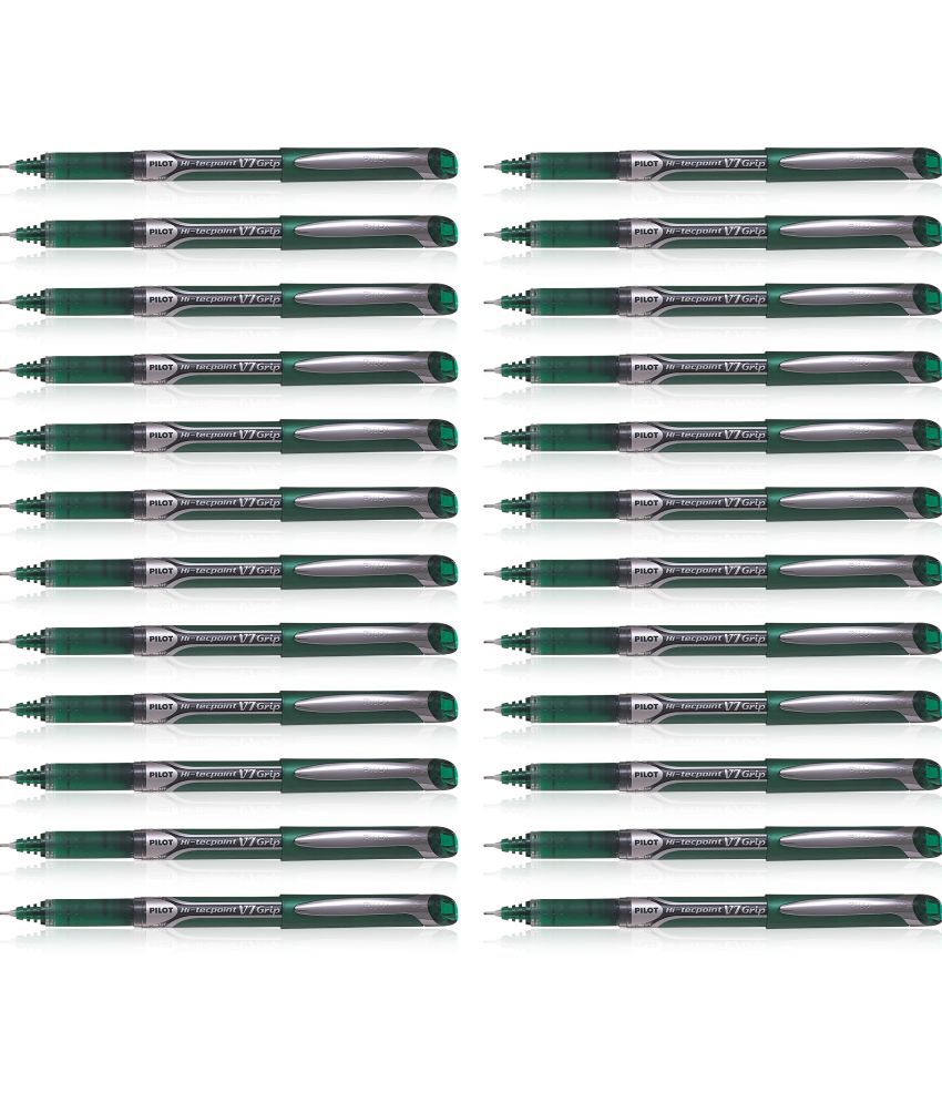     			PILOT Hi-Tecpoint V7 Grip Roller Ball Pen  (Pack of 24, Green)