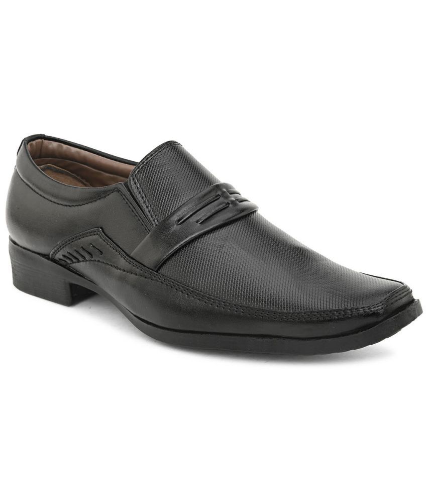     			Sir Corbett Black Men's Slip On Formal Shoes