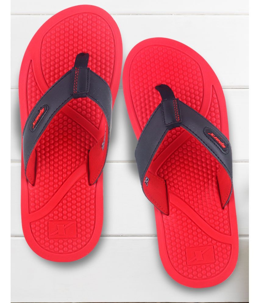     			Sparx Red Men's Thong Flip Flop