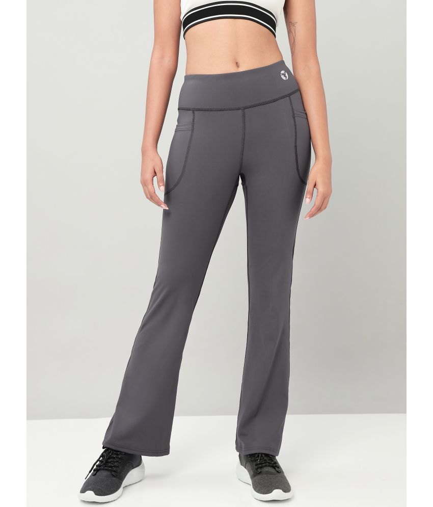     			Technosport Grey Polyester Women's Gym Trackpants ( Pack of 1 )
