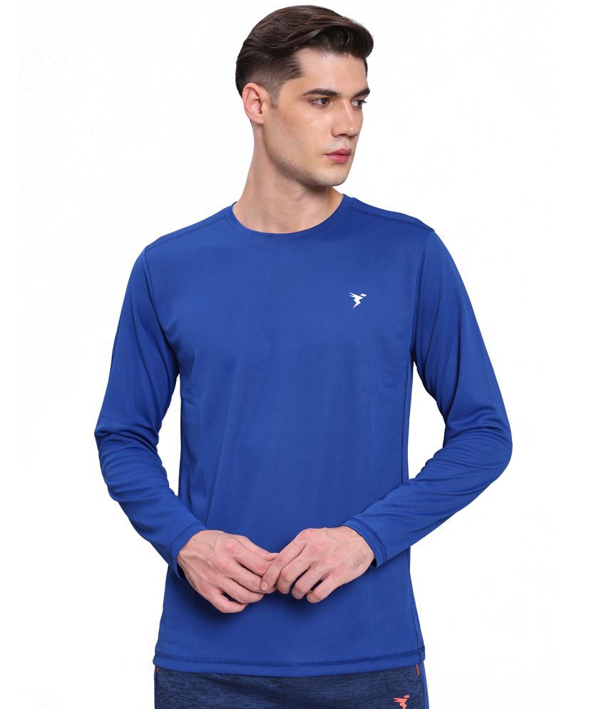    			Technosport Indigo Polyester Slim Fit Men's Sports T-Shirt ( Pack of 1 )