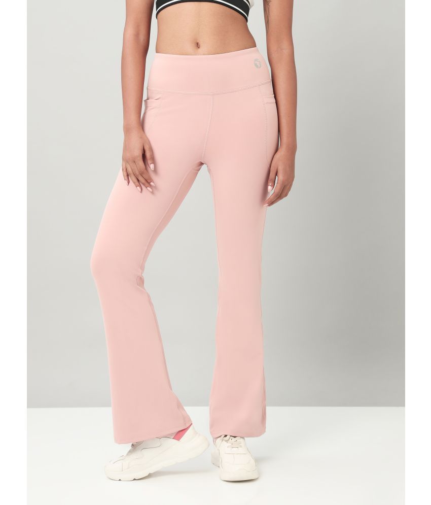     			Technosport Peach Polyester Women's Gym Trackpants ( Pack of 1 )