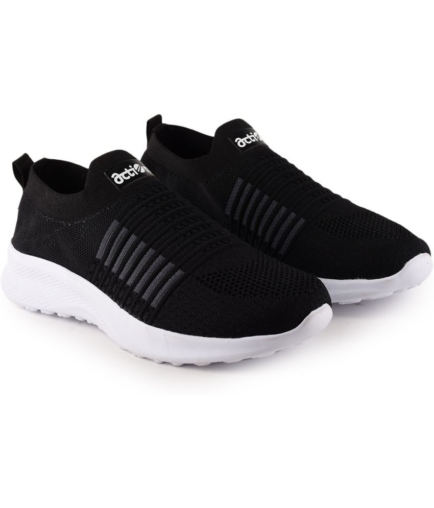     			Action Sports Shoes Black Men's Sports Running Shoes