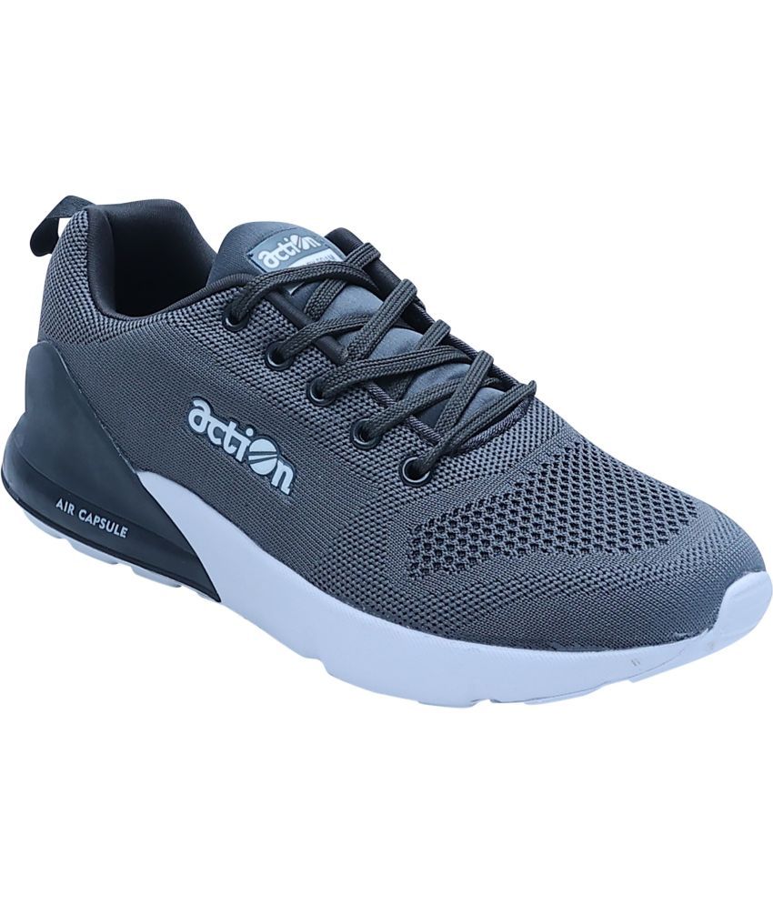     			Action Sports Shoes Gray Men's Sports Running Shoes