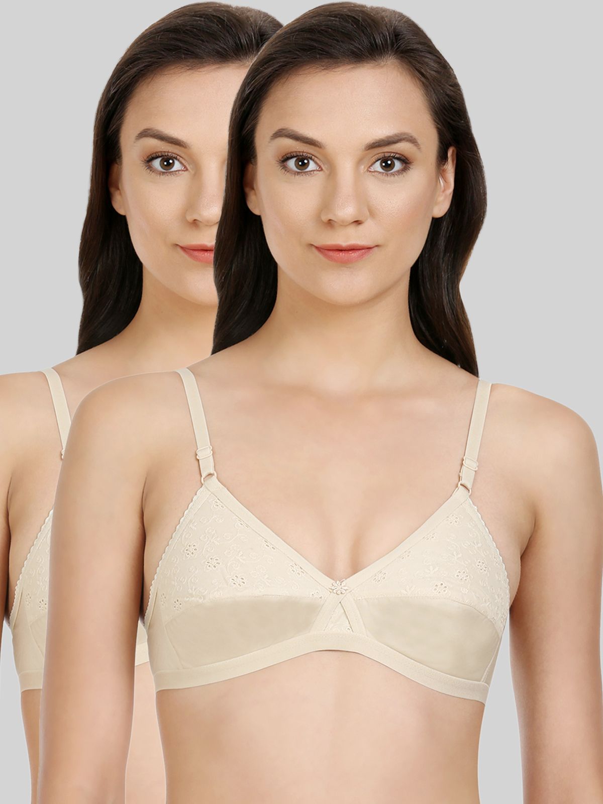     			Bodycare Beige Cotton Heavily Padded Women's Everyday Bra ( Pack of 2 )