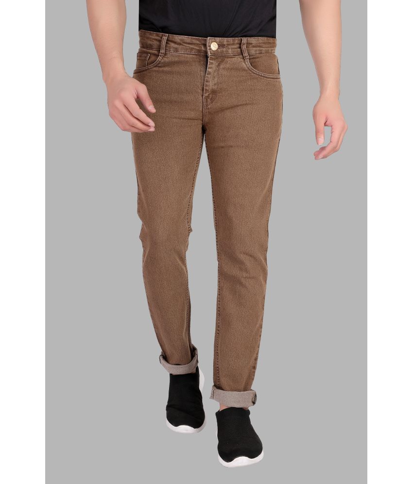     			RAGZO Slim Fit Basic Men's Jeans - Brown ( Pack of 1 )