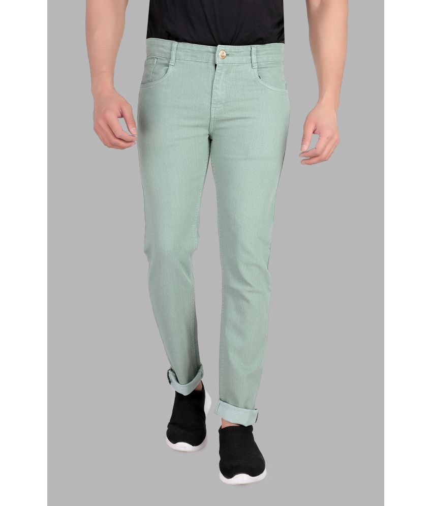     			RAGZO Slim Fit Basic Men's Jeans - Light Green ( Pack of 1 )