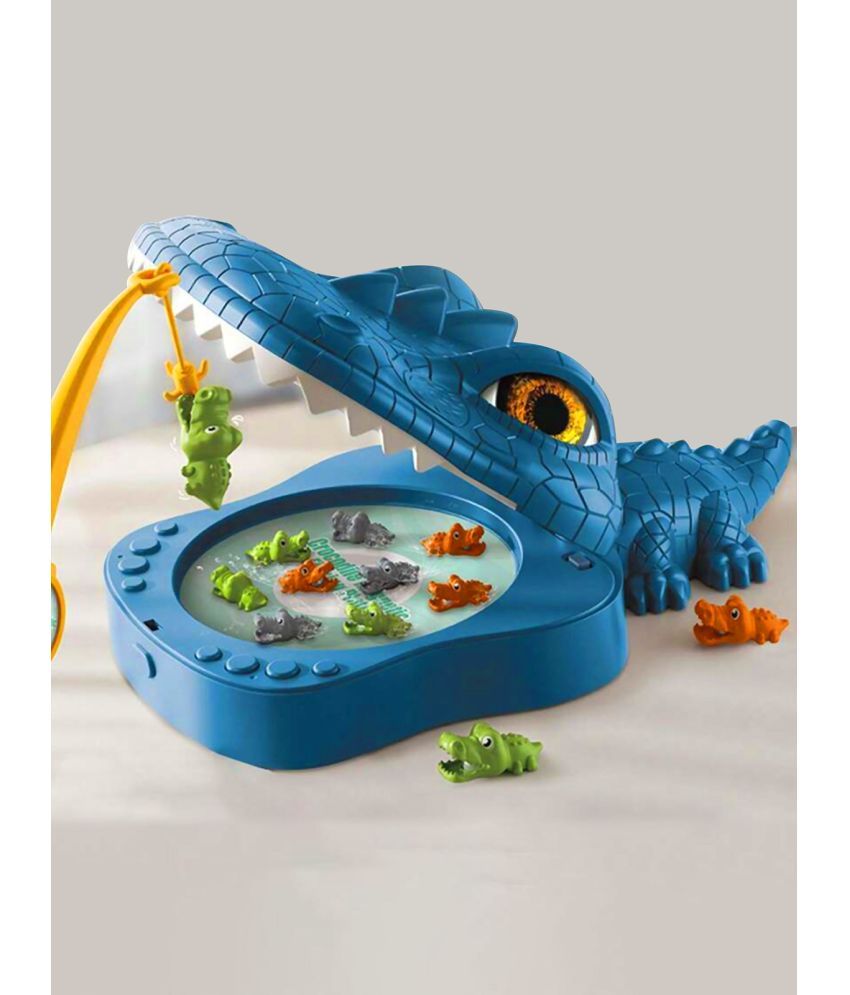     			RAINBOW RIDERS Crocodile Magnetic Fishing Plate / Crocodile Magnetic Suspension Panel For 3+ Years Girls And Boys / Crocodile Panel for Kids / Model Crocodile Magnetic Fishing Plate / Musical Crocodile Magnetic Fishing Plate.