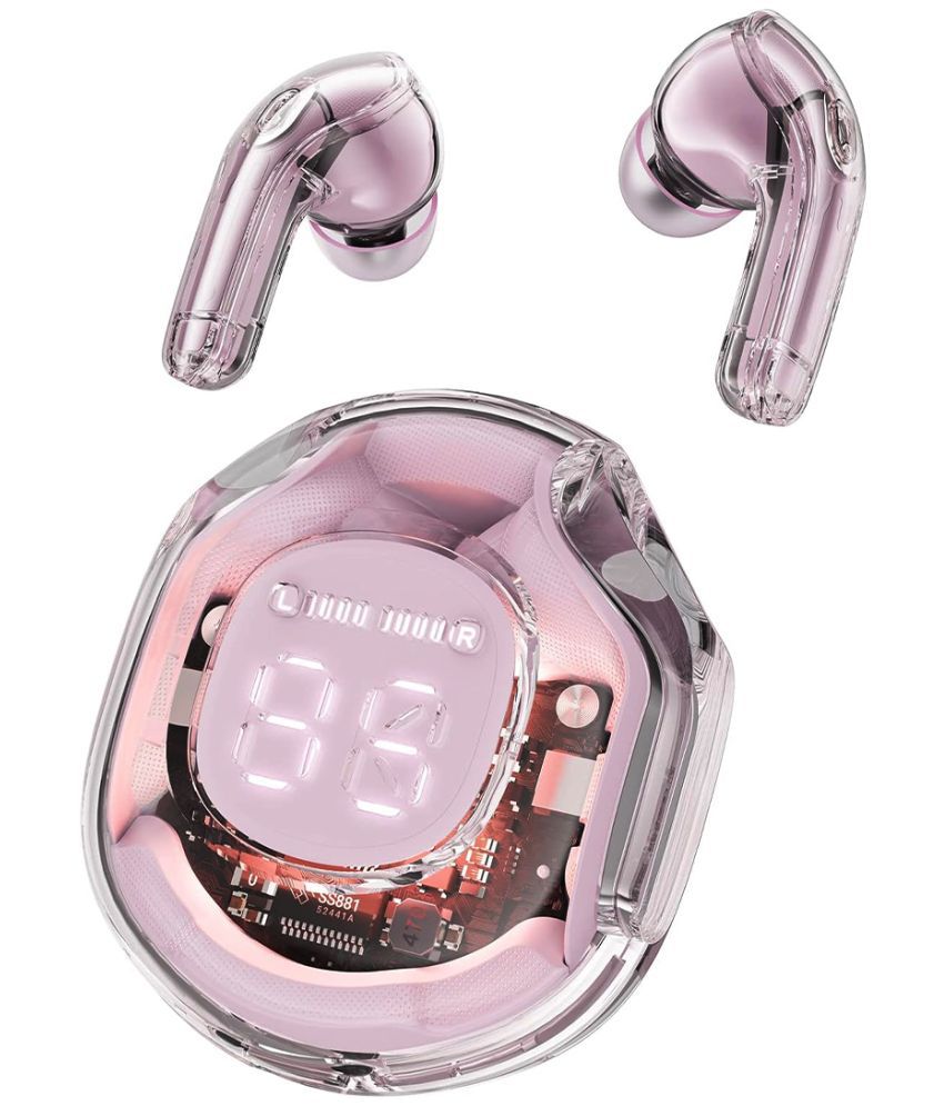     			Tecsox Ultrapod Pro In Ear Bluetooth Earbuds | 5 Hr PlayTime | IPX4(Splash Proof) Powerfull Bass TWS-Bluetooth Headphone V 5.1 Pink