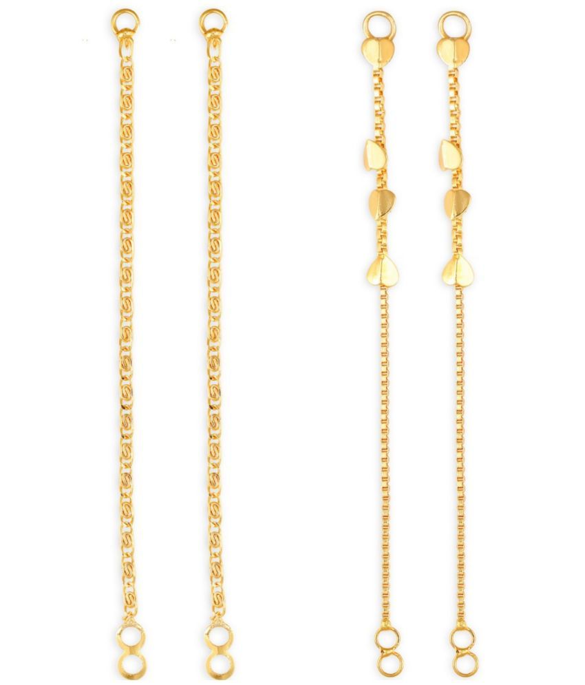     			VIVASTRI Gold Ear Chain Earrings ( Pack of 2 )