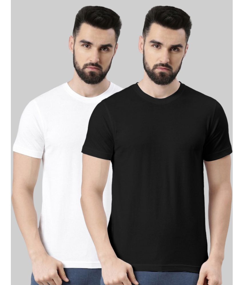     			Veirdo Pack of 2 100% Cotton Regular Fit Men's T-Shirt ( Multicolor )