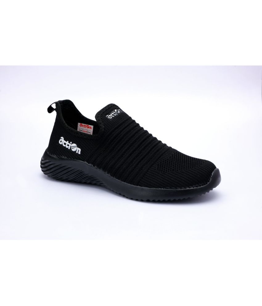     			Action Sports Shoes Black Men's Sports Running Shoes