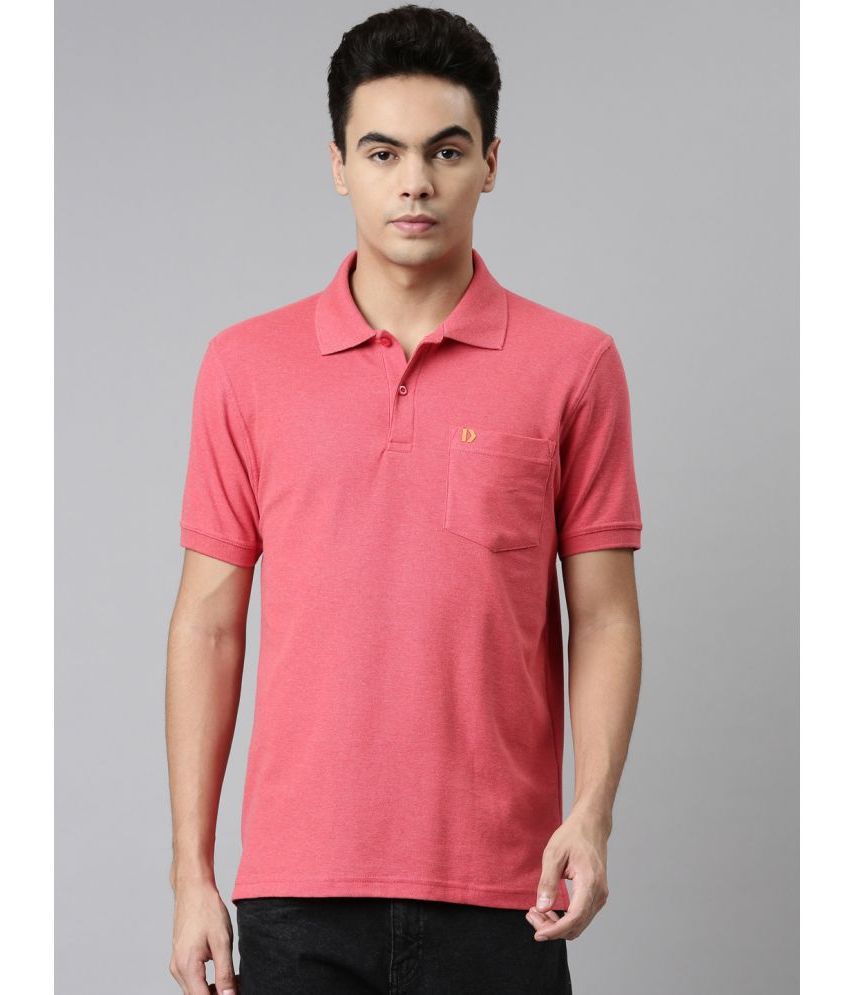     			Dixcy Scott Maximus Cotton Regular Fit Solid Half Sleeves Men's Polo T Shirt - Pink ( Pack of 1 )